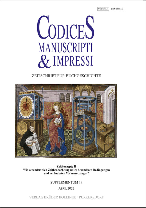 Codices Manuscripti & Impressi Supplement 19