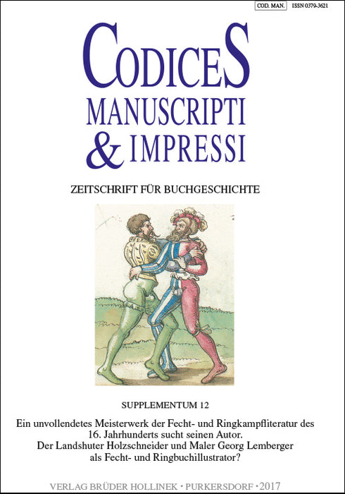 Codices Manuscripti & Impressi Supplement 12 (2017)
