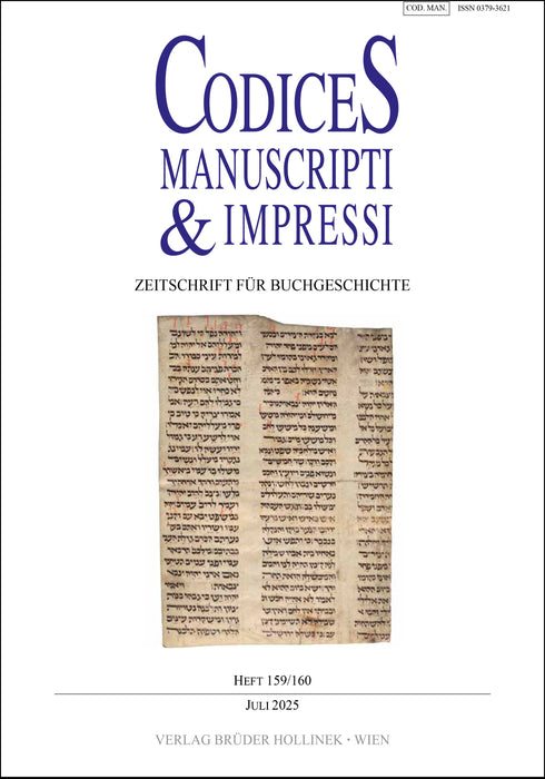 Codices Manuscripti & Impressi 159 / 160