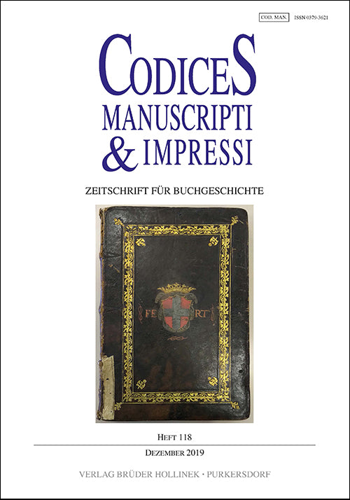 Codices Manuscripti & Impressi 2019