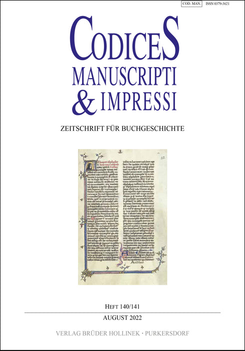 Codices Manuscripti & Impressi 140/141